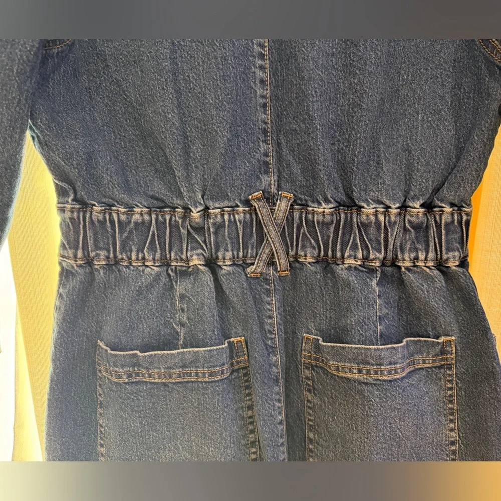 Universal Thread Women's Classic Blue Denim Overalls - Picture 6 of 8